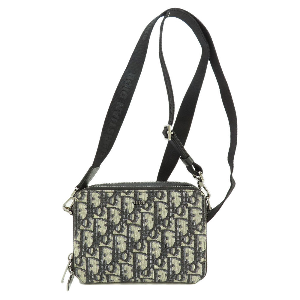 Christian Dior Trotter Pattern Shoulder Bag Canvas